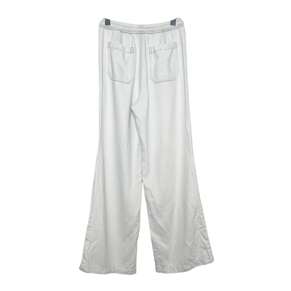 Women's Wide-Leg Drawstring Lounge Pants - White - Picture 5 of 10